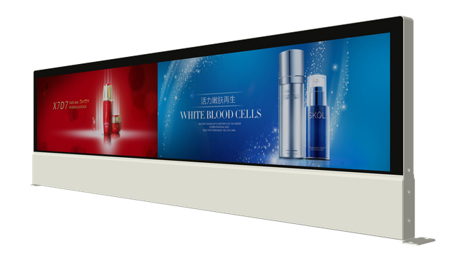 몰용 브래킷이 있는 확장 가능한 양면 스트레치 바 LCD 디스플레이