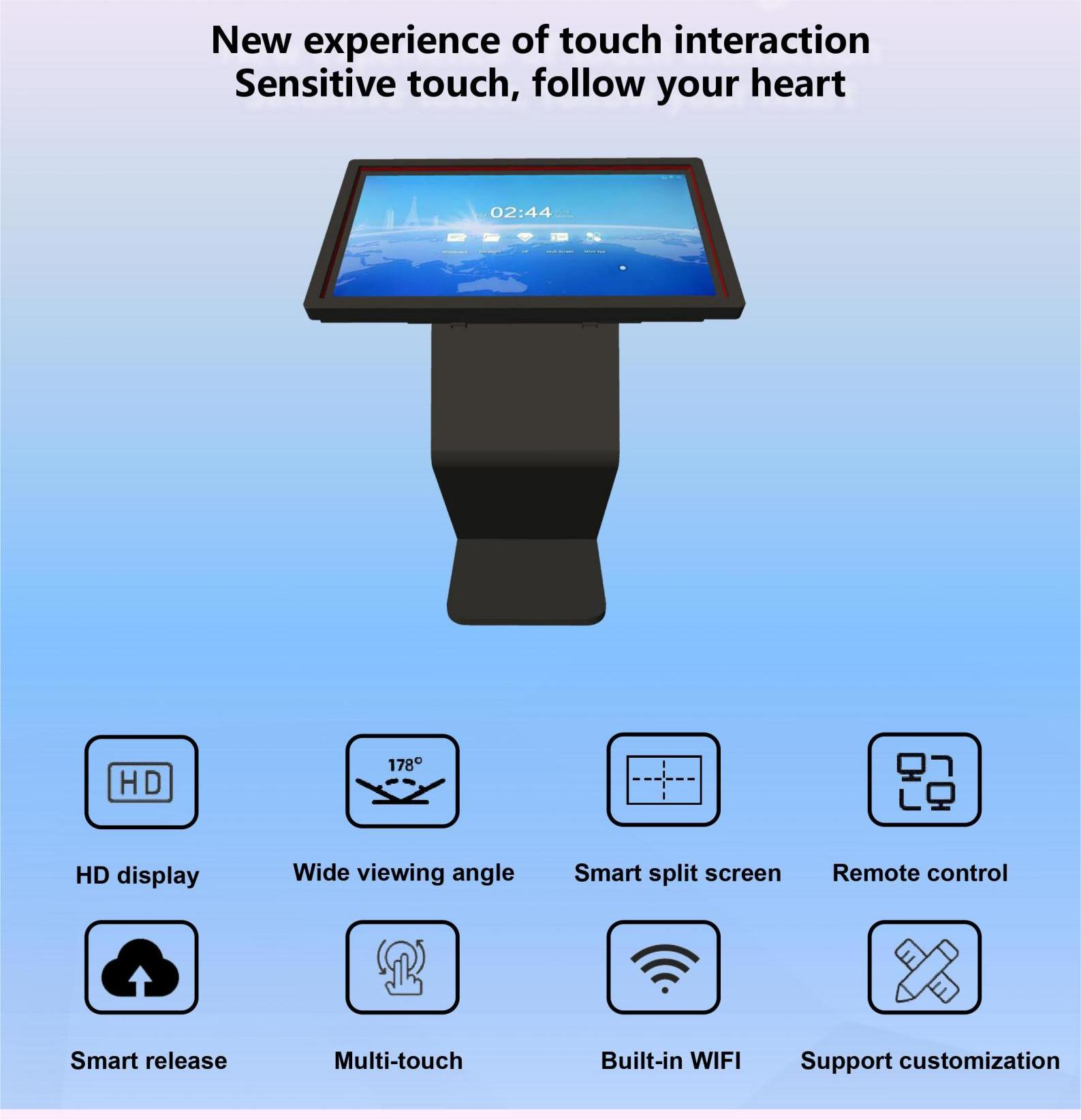 공항 전시를 위한 까만 접촉 과민한 기우는 터치스크린 디지털 방식으로 간이 건축물
