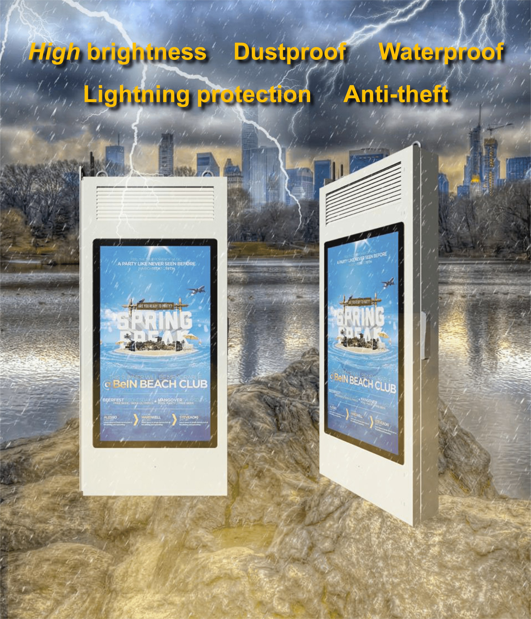 가로등 기둥 LED 광고 디스플레이